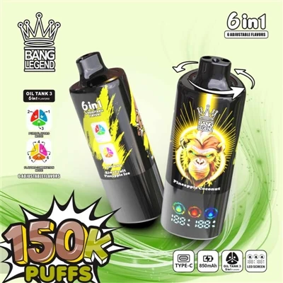 BANG LEGEND 150K Puffs 6-dalam-1: Mentakrifkan Semula Kapasiti, Rasa dan Stan...
