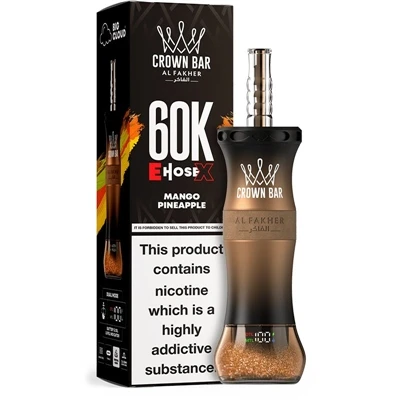 AL Fakher Crown Bar EHOSE X 60K: Bentuk Matang Baharu Vape Pakai Pakai Berkap...