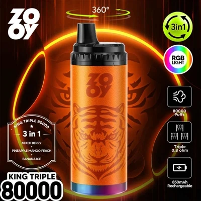 ZOOY KING 3-dalam-1 80000 Rokok E-Puff Pakai: Menetapkan Piawaian Industri Ba...