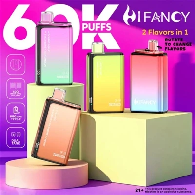 HIFANCY TWINMAX 60000 Puff — Nikmati Dua Perisa Sepuasnya, Nikmati Setiap Suapan