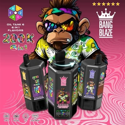 BANG BLAZE 200K 6dalam1: Satu Tongkat di Tangan, Enam Perisa Untuk Dipilih, W...