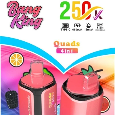 BANG KING Quads 250000 4IN1: Revolusi Tinggi-Dalam Vape Pakai