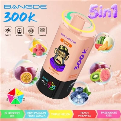 BANG DE 5IN1 300K: Satu Peranti, Lima Perisa, 300,000 Ultra-Hayat Bateri yang...