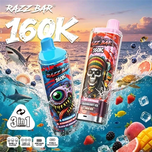 Razz Bar 160K Puff: Menggabungkan Pelbagai Perisa, Hayat Bateri yang Panjang ...