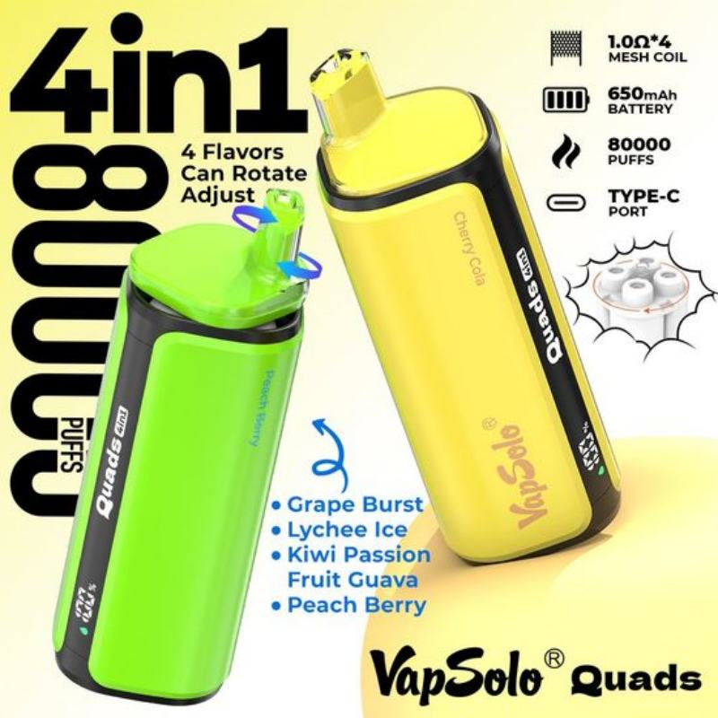 Vapers-Vapsolo-Quads-4-in-1-Vaper-Recargable-Rand-Tornado-Electron-Cigarette-Video-Disposable-Vape-Vapes-80000-Puffvapsolo 80K Vapers-Vapsolo-Quads-4-in-1-Vaper-Recargable-Rand-Tornado-Electron-Cigarette-Video-Disposable-Vape-Vapes-80000-Puffvapsolo 80K