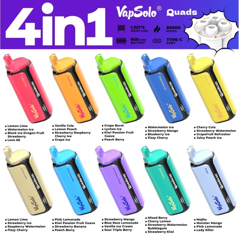 vapsolo 80000 taste list